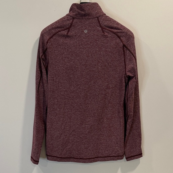 lululemon athletica Men's Burgundy Zip-Up Sweater - Picture 3 of 4